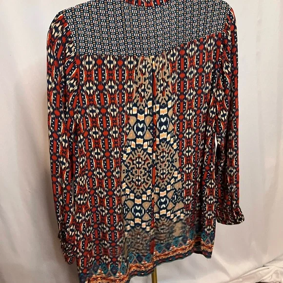 Soft surrounding BoHo top red, blue and beige size Small - Picture 6 of 6